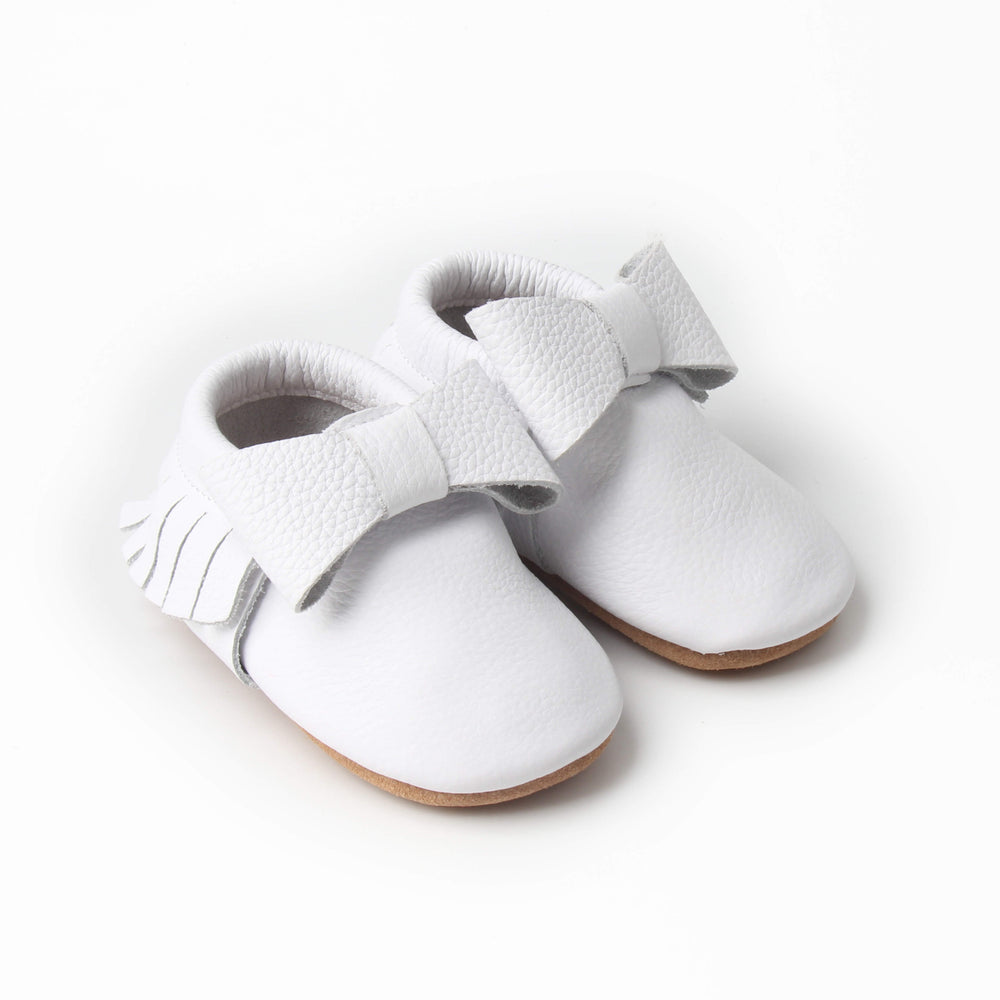 Bow Moccasins - White